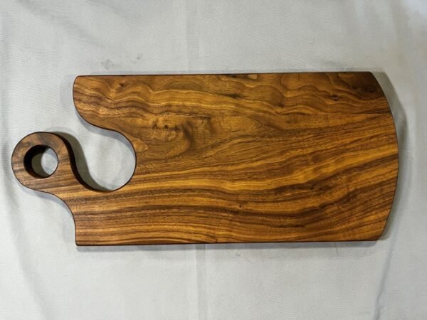 Curly Walnut Handled Charcuterie Board - Image 3