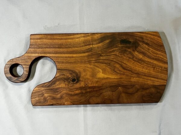 Curly Walnut Handled Charcuterie Board - Image 2