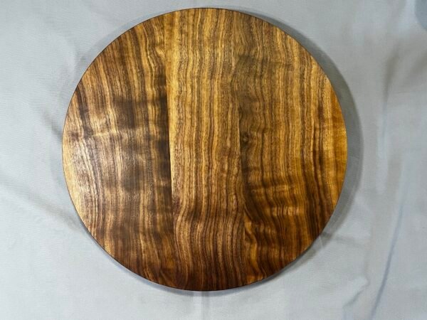 Curly Walnut 16" Round Serving Board - Image 2