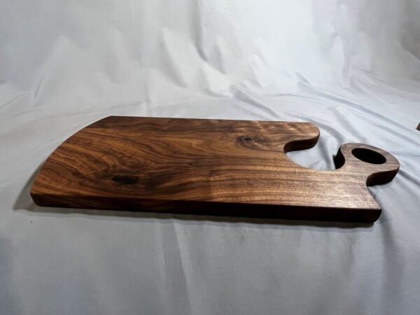 Curly Walnut Handled Charcuterie Board